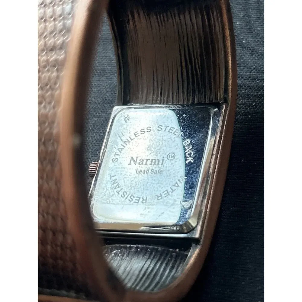 Narmi Bronze Tone Women’s Quartz Cuff Watch